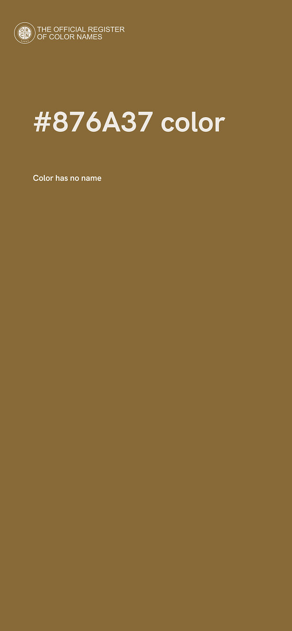 #876A37 color image