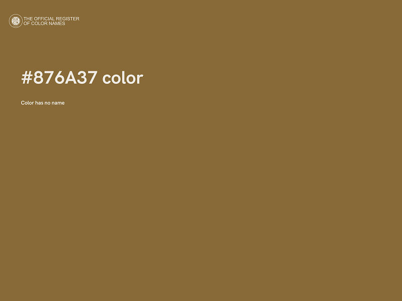 #876A37 color image