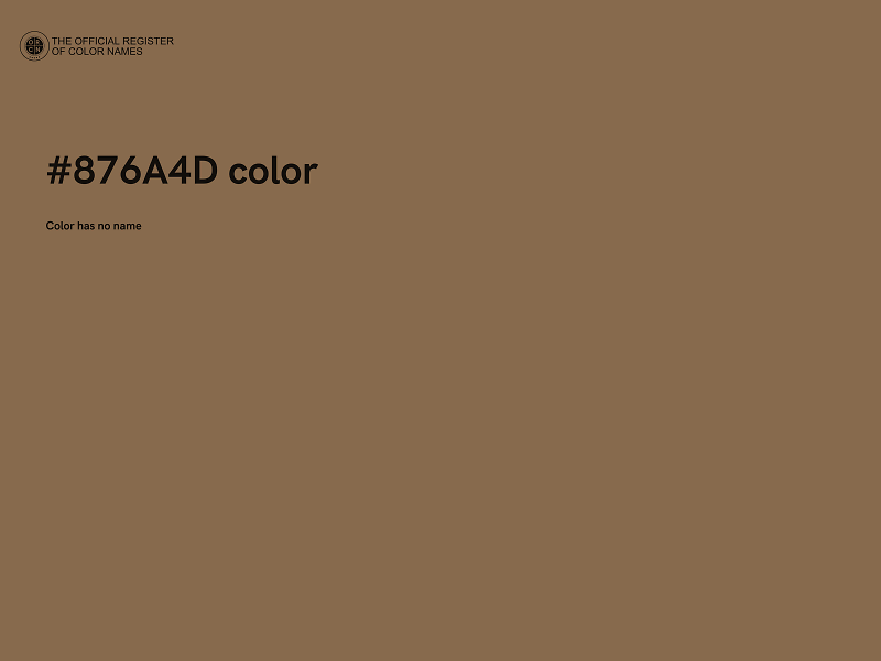 #876A4D color image