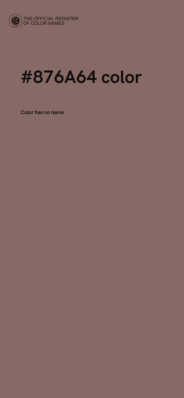 #876A64 color image