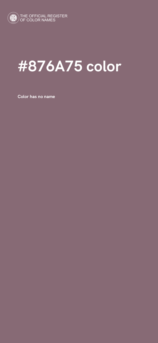 #876A75 color image