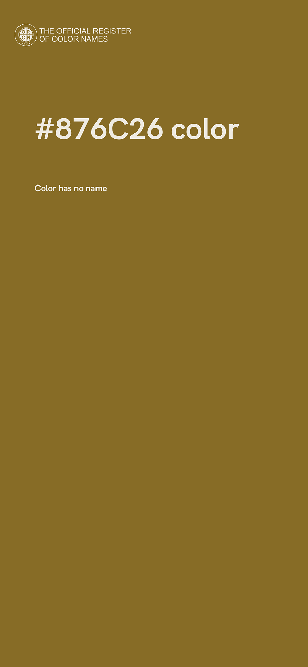 #876C26 color image