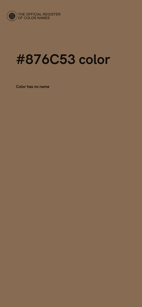 #876C53 color image