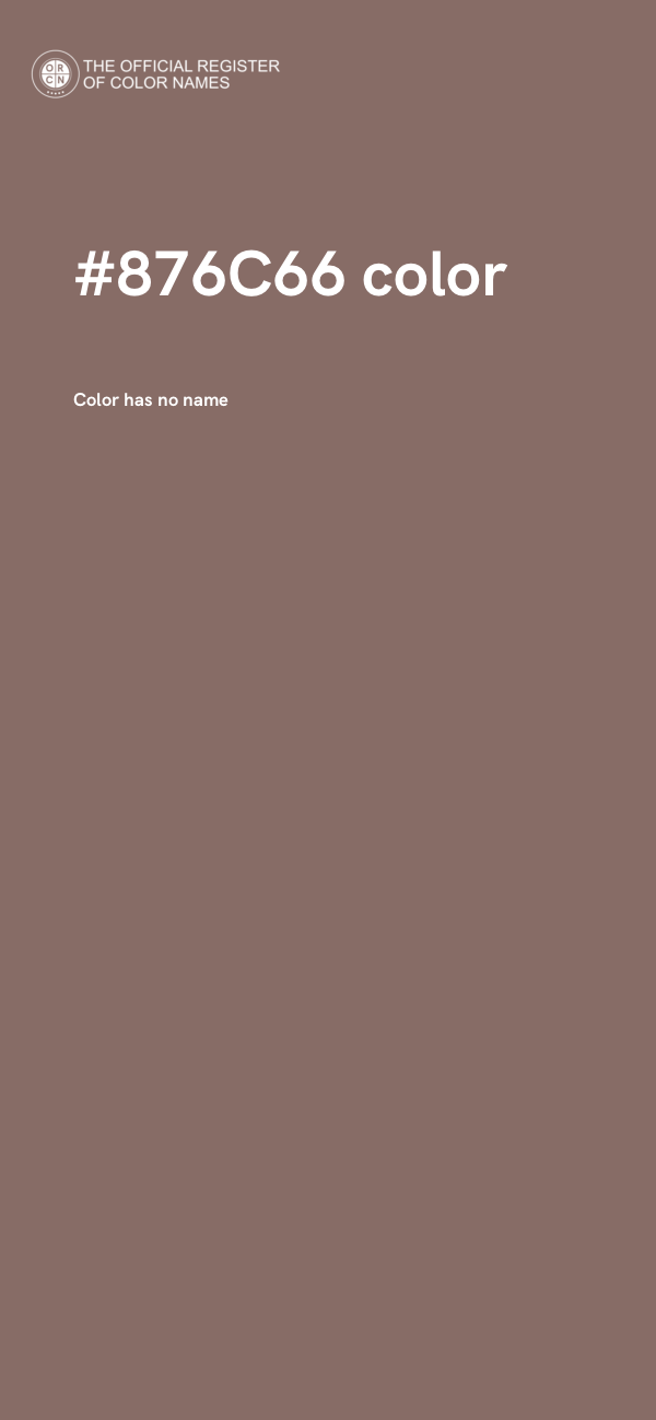 #876C66 color image