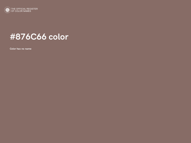 #876C66 color image