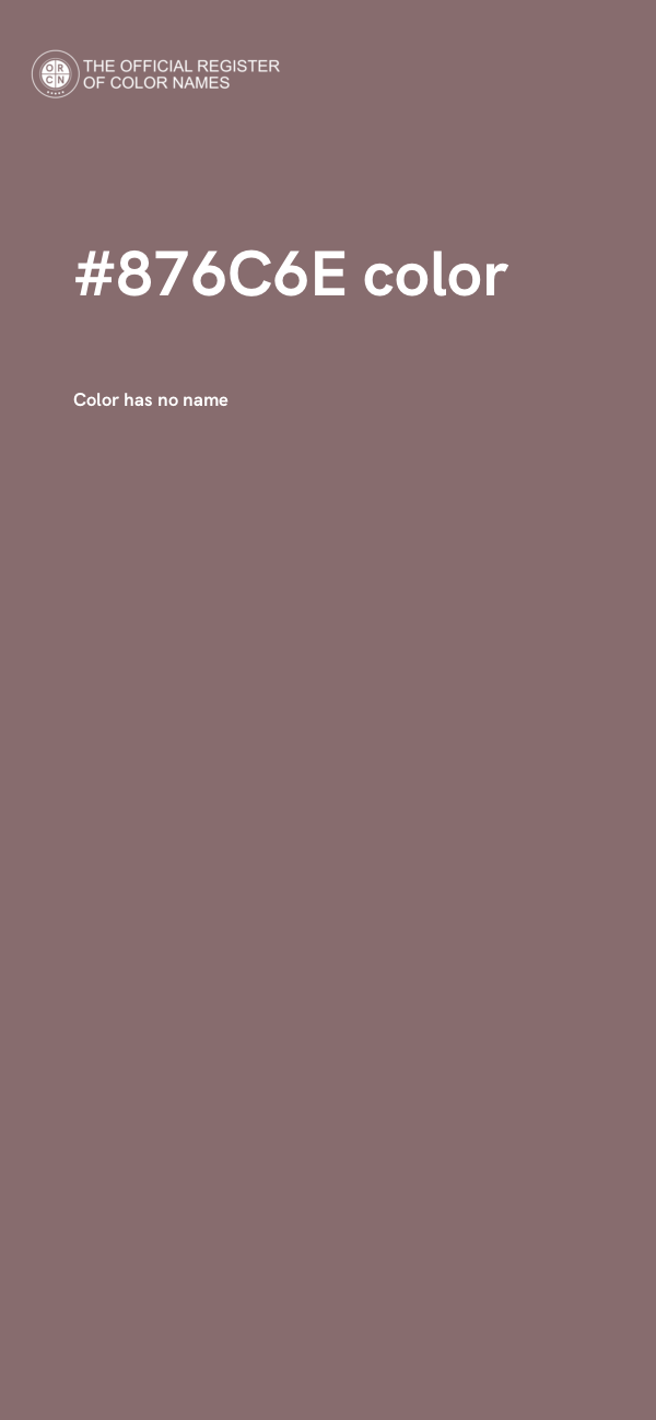 #876C6E color image