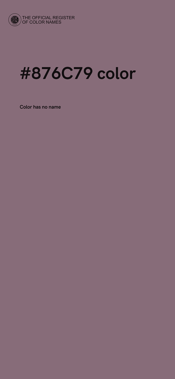 #876C79 color image