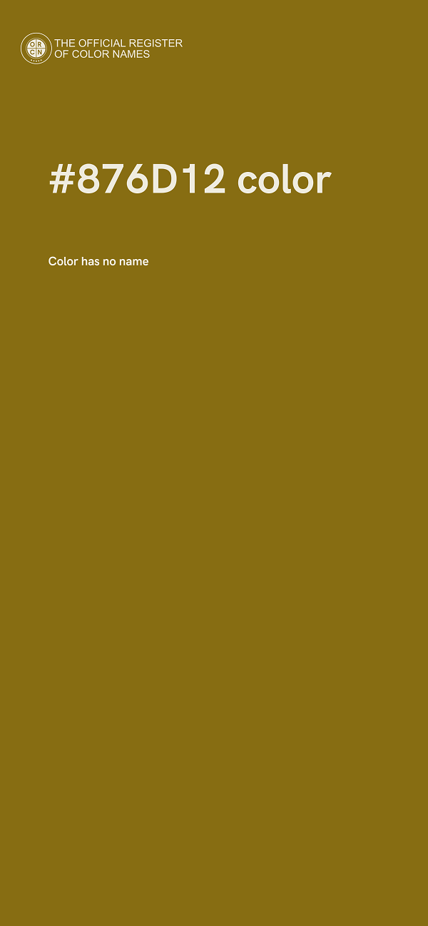 #876D12 color image