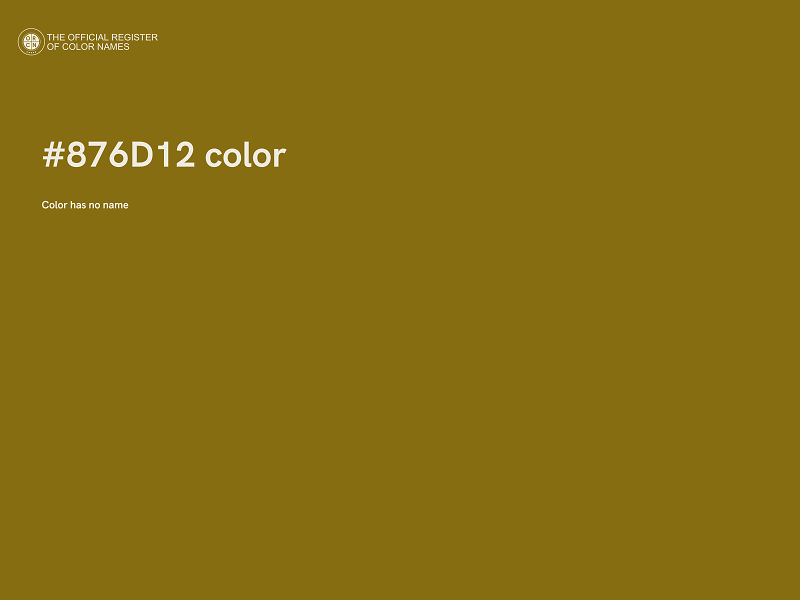 #876D12 color image