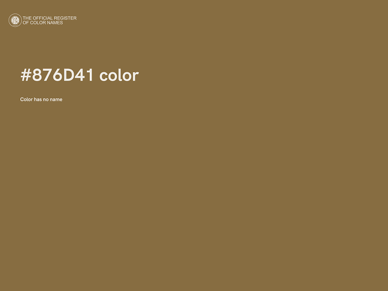 #876D41 color image