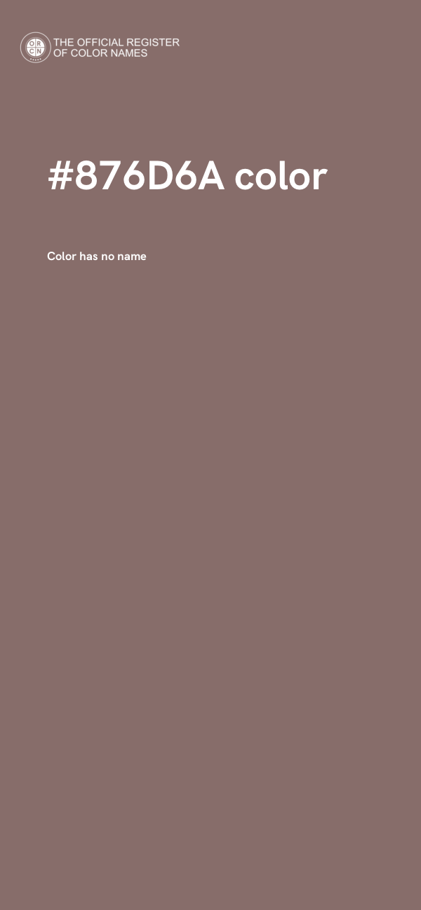 #876D6A color image