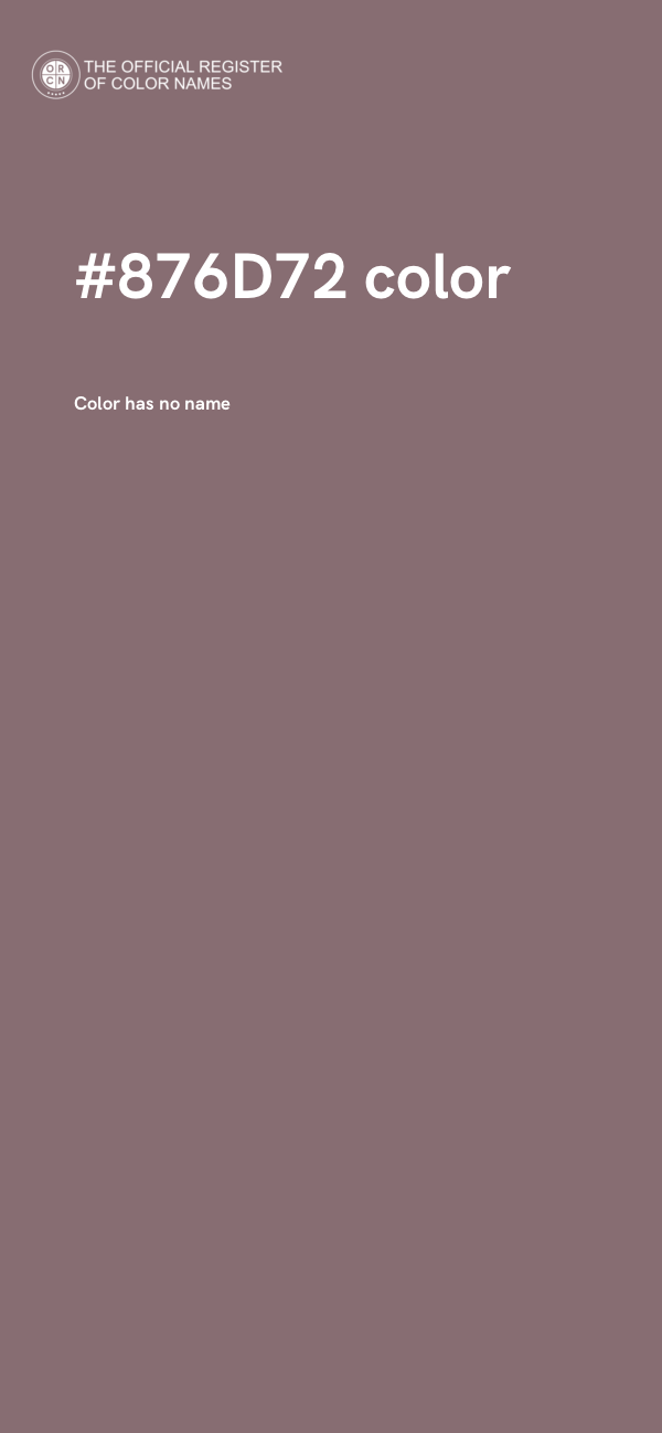 #876D72 color image