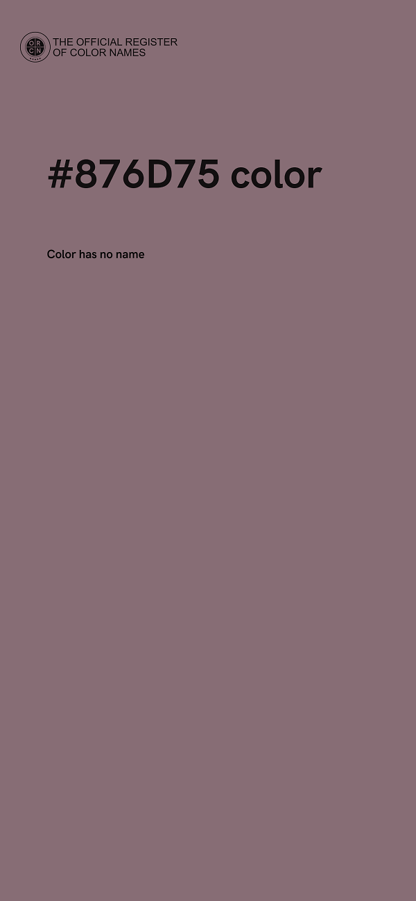 #876D75 color image