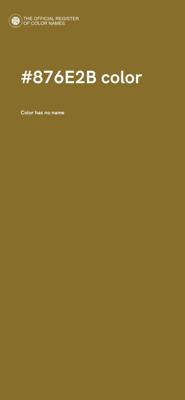 #876E2B color image
