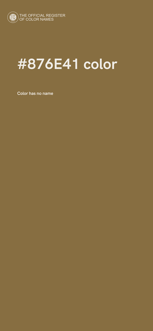 #876E41 color image