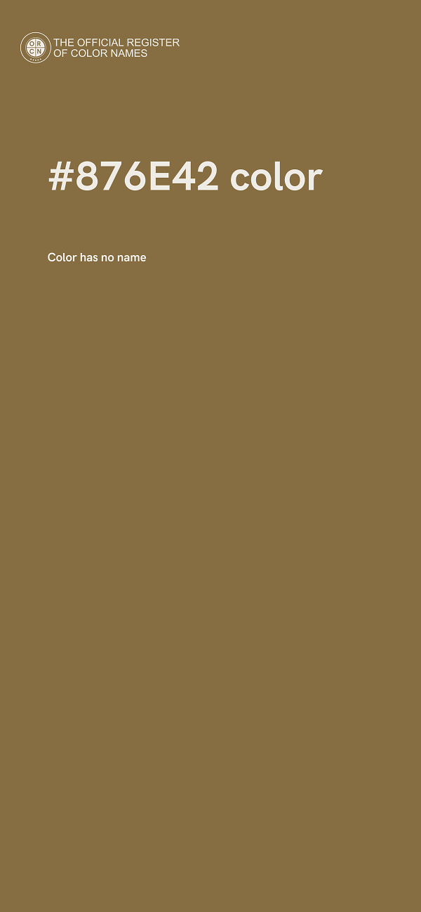 #876E42 color image