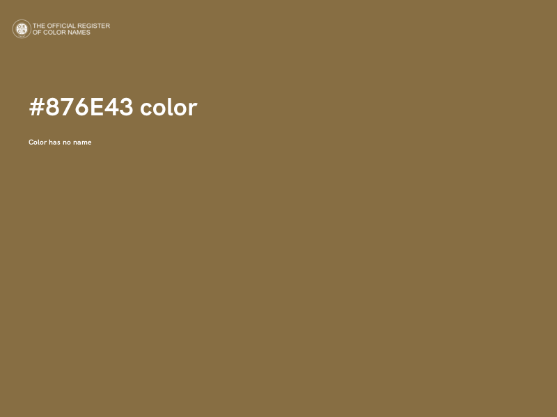 #876E43 color image