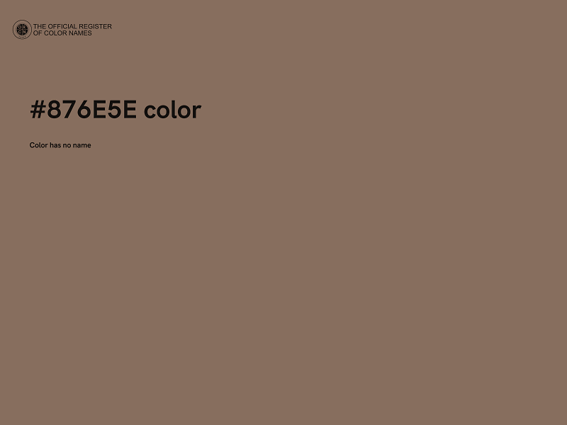 #876E5E color image