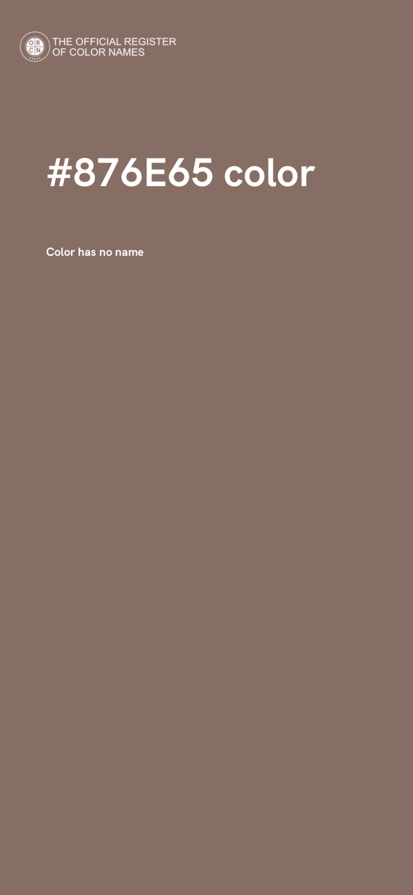 #876E65 color image