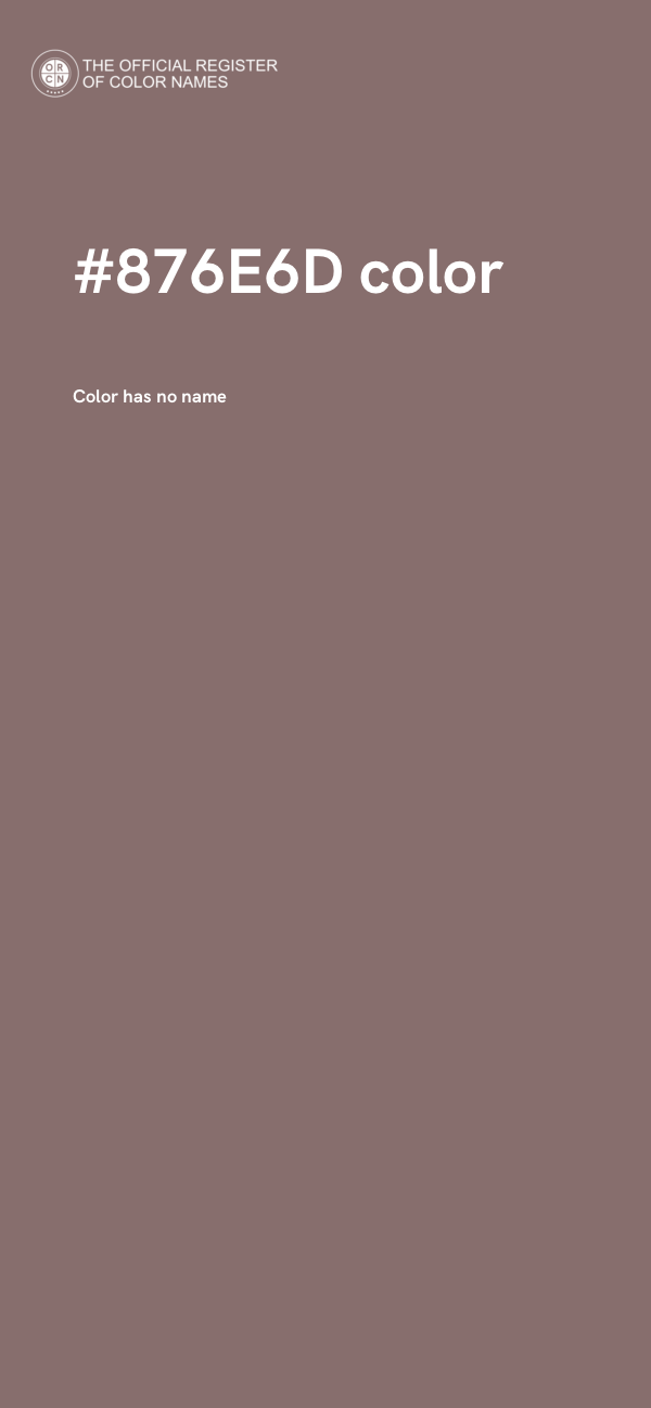 #876E6D color image