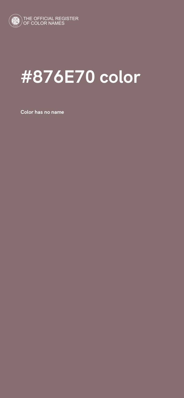 #876E70 color image