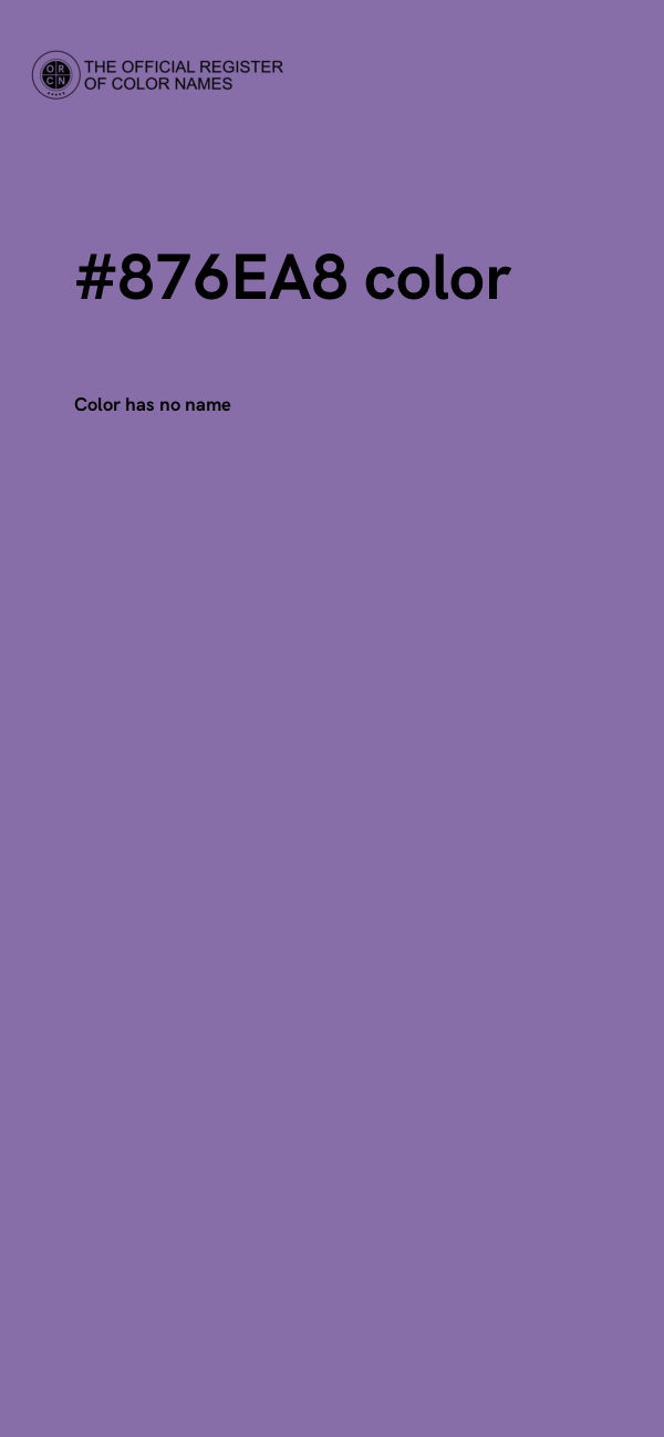 #876EA8 color image