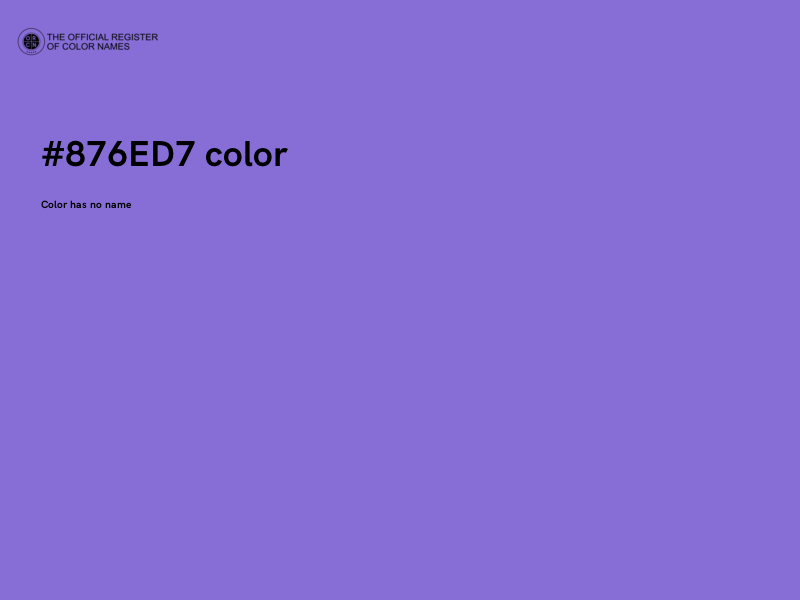 #876ED7 color image