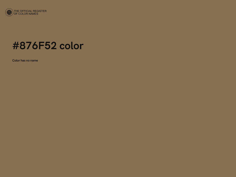 #876F52 color image