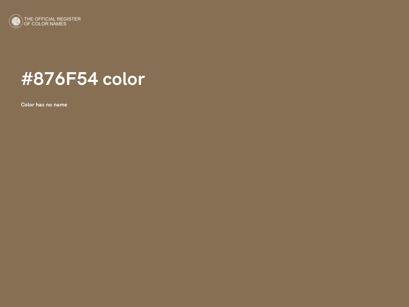 #876F54 color image