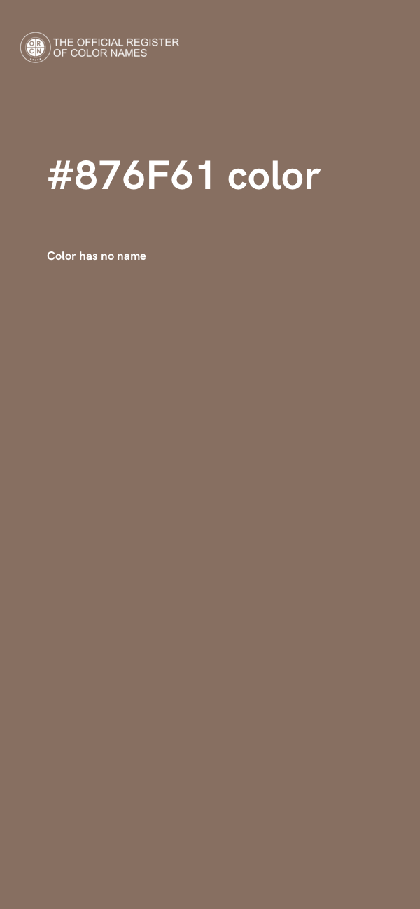 #876F61 color image