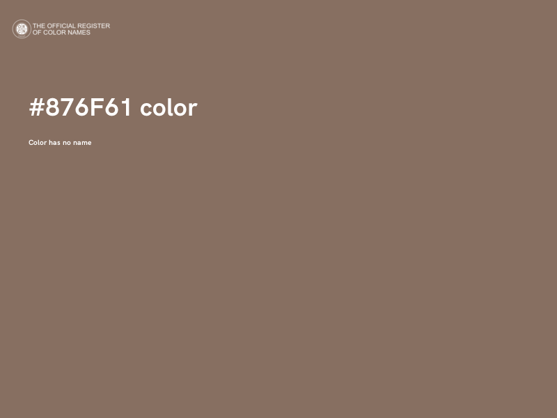 #876F61 color image