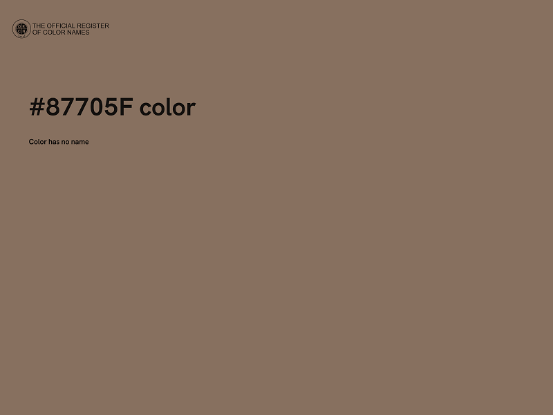 #87705F color image
