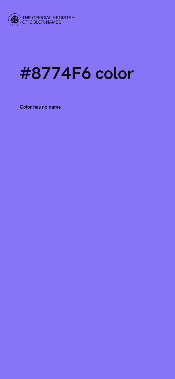 #8774F6 color image