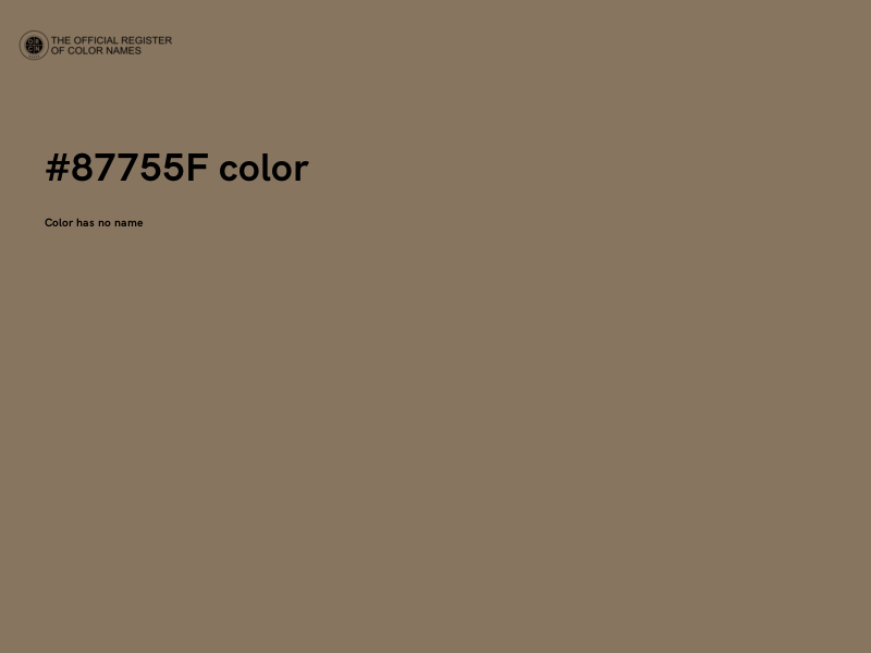 #87755F color image