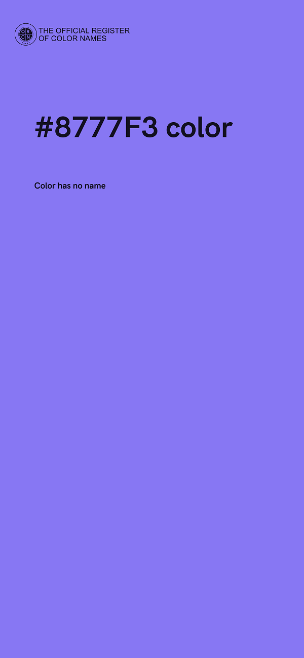 #8777F3 color image
