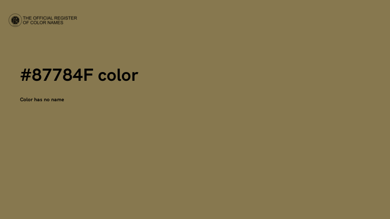 #87784F color image