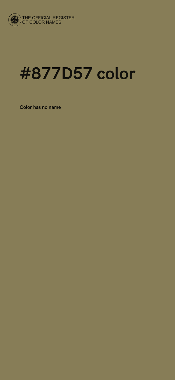 #877D57 color image