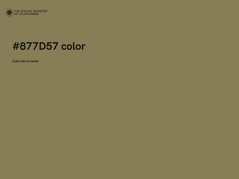 #877D57 color image
