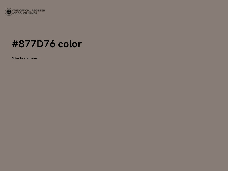 #877D76 color image