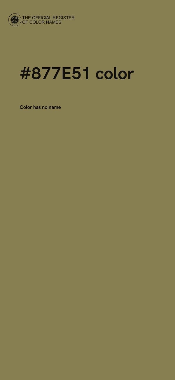 #877E51 color image