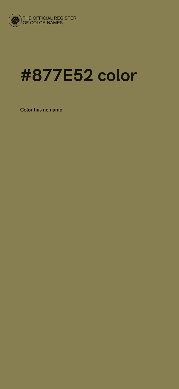 #877E52 color image