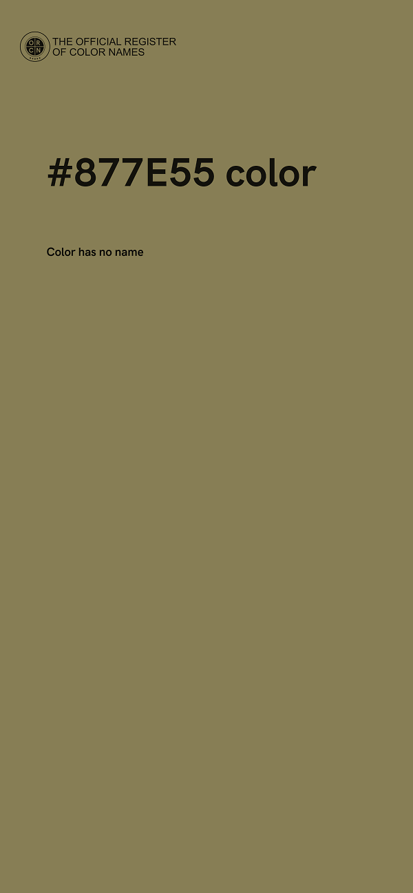 #877E55 color image