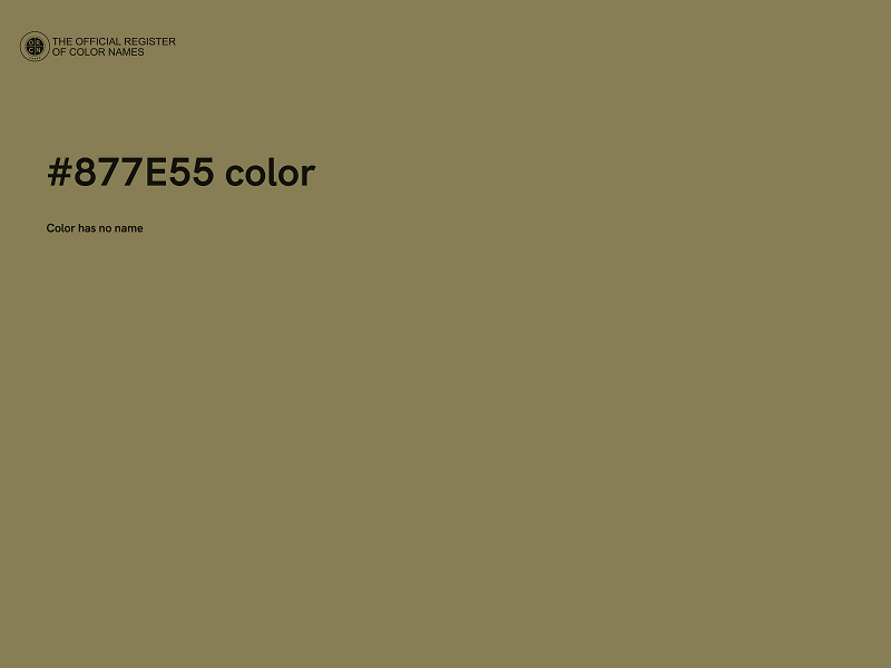 #877E55 color image