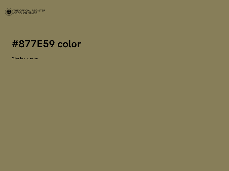 #877E59 color image