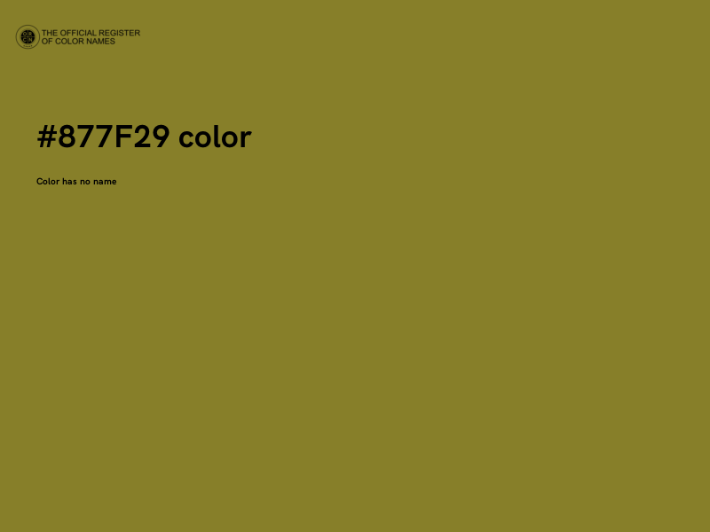 #877F29 color image