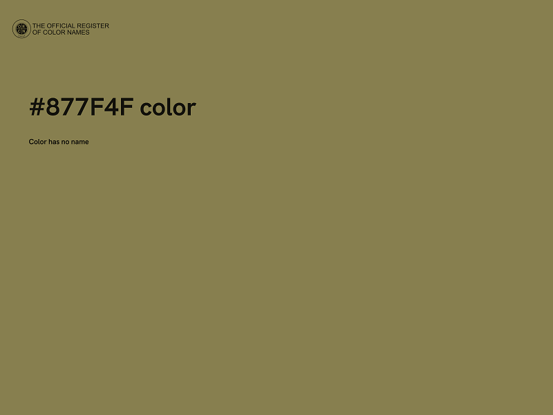 #877F4F color image