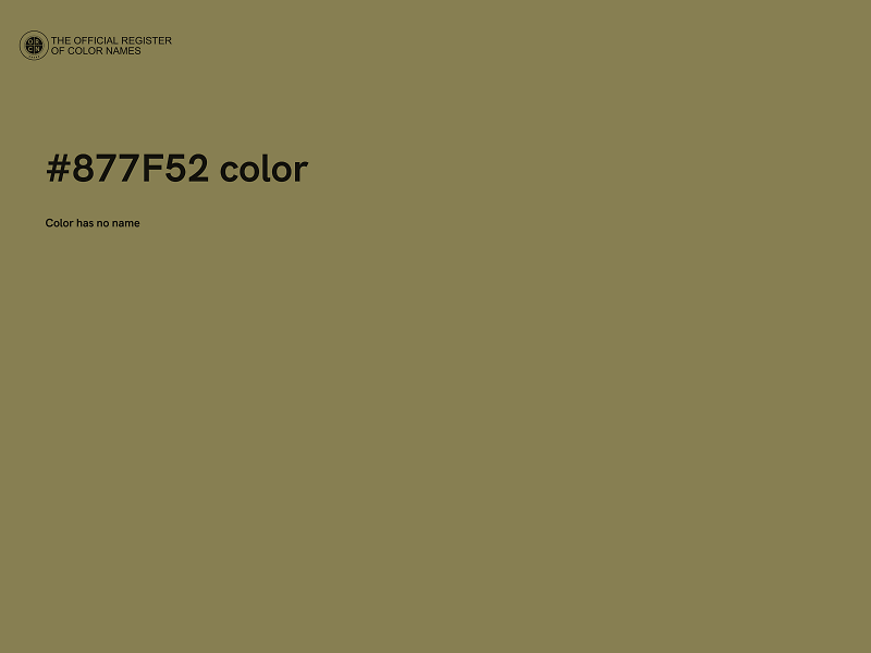 #877F52 color image