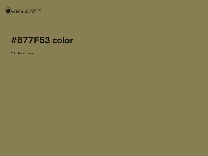 #877F53 color image
