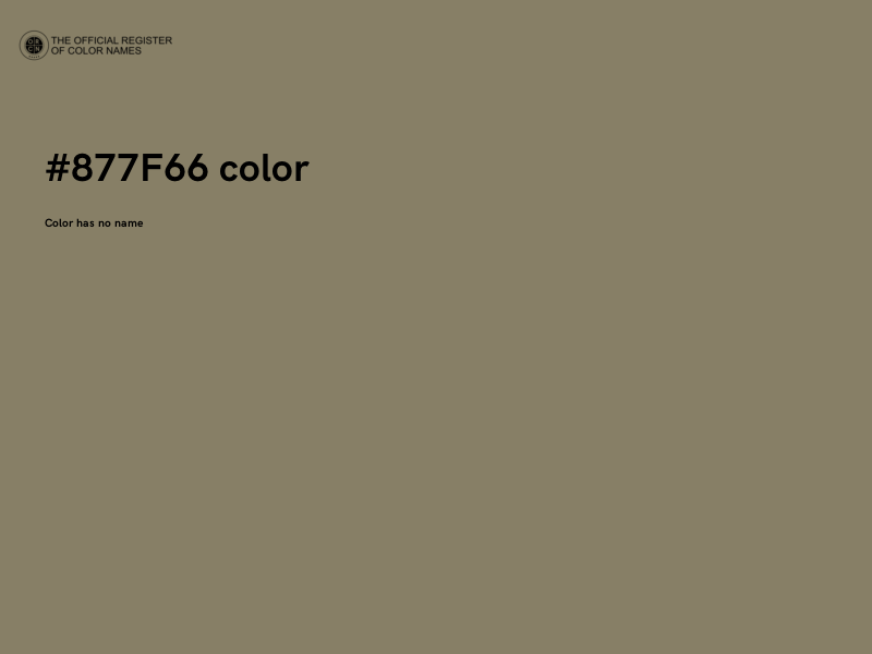 #877F66 color image