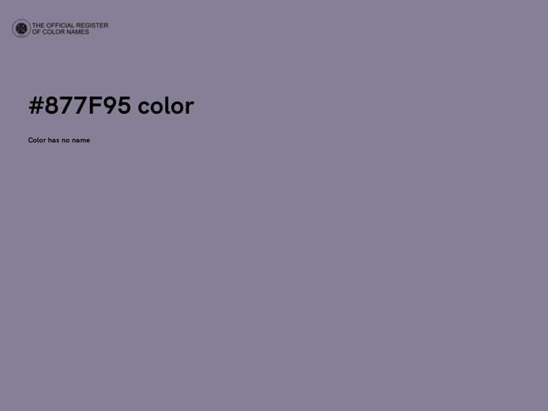 #877F95 color image